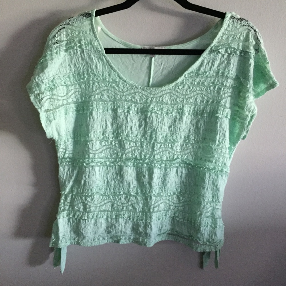 Floral mint top